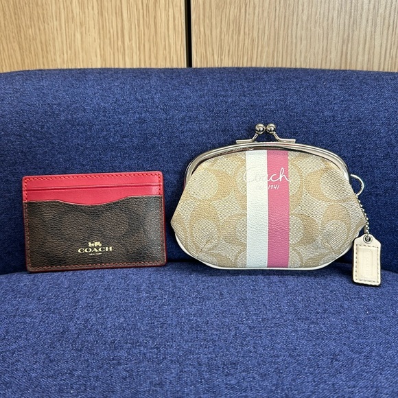 🔥🔥🔥Coach Coin Pouch Wallet Card Holder Bundle - Picture 1 of 12